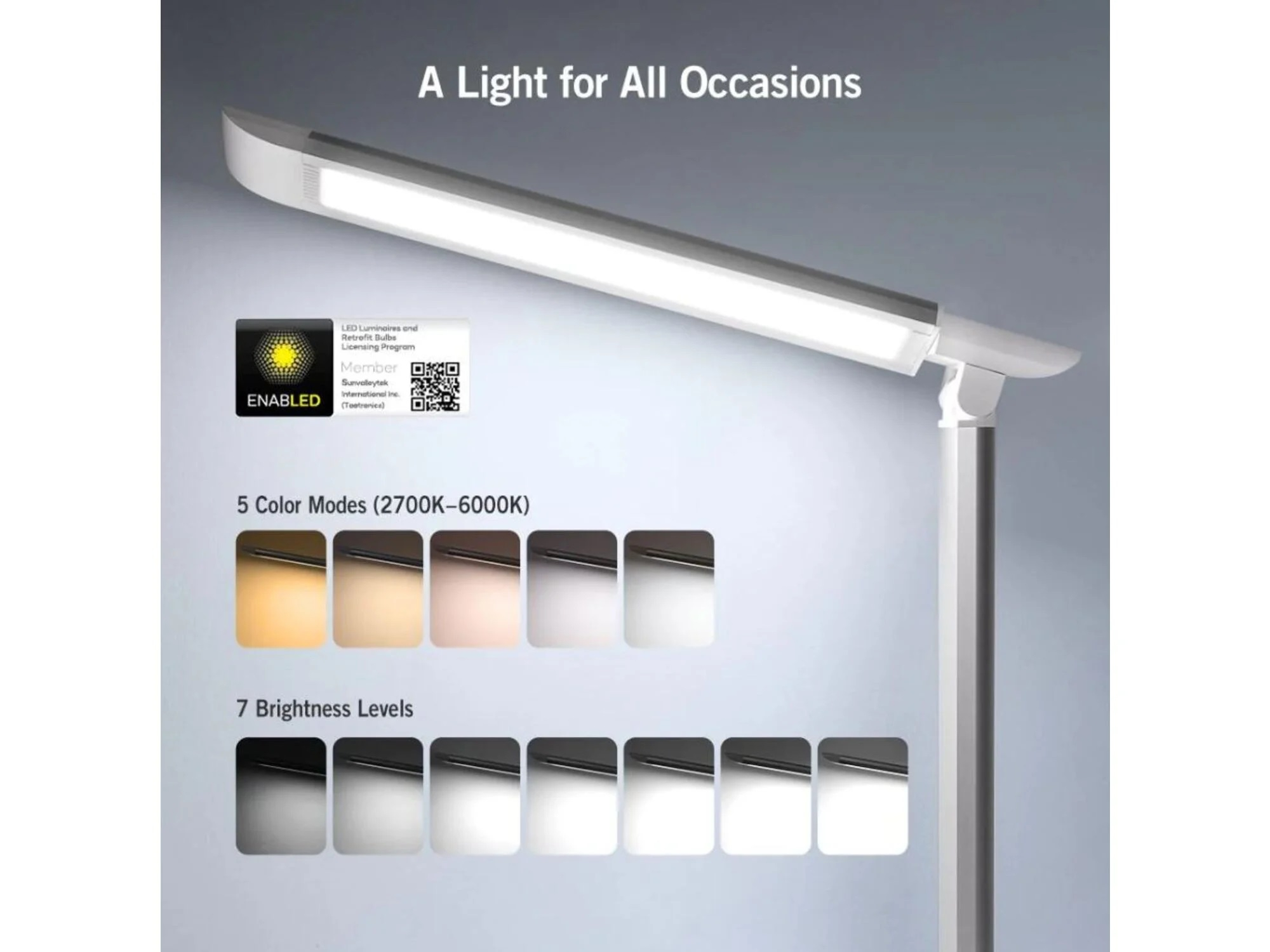 Led stolna lampa za ured TaoTronics 13 (35 modnih svjetala, stabilni USB port za punjenje i dodirna kontrola)-3