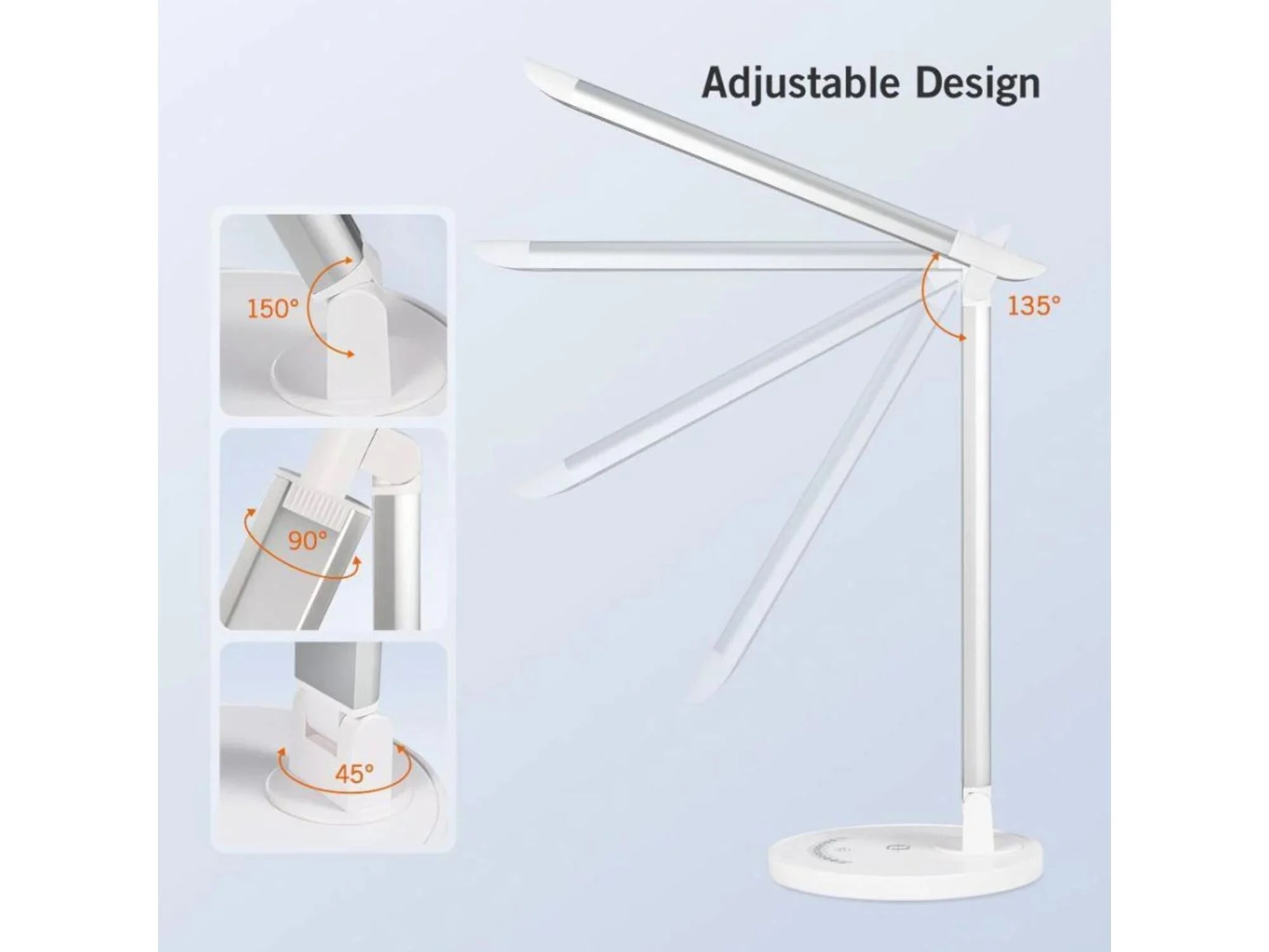 Led stolna lampa za ured TaoTronics 13 (35 modnih svjetala, stabilni USB port za punjenje i dodirna kontrola)-1
