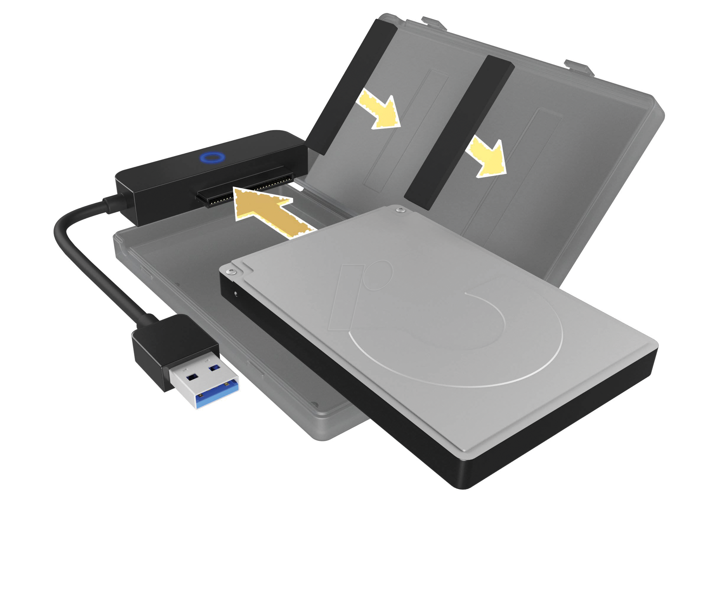 Kućište/adapter Icybox IB-AC603B-U3 USB 3.2 za 2.5" SATA HDD/SSD disk-1