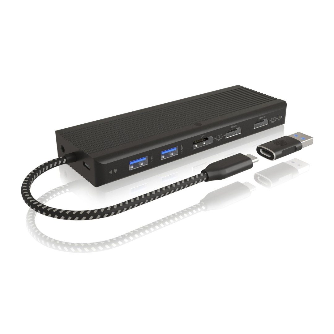 Stanica Icybox IB-DK4080AC s USB-C i Power Delivery 100W-0