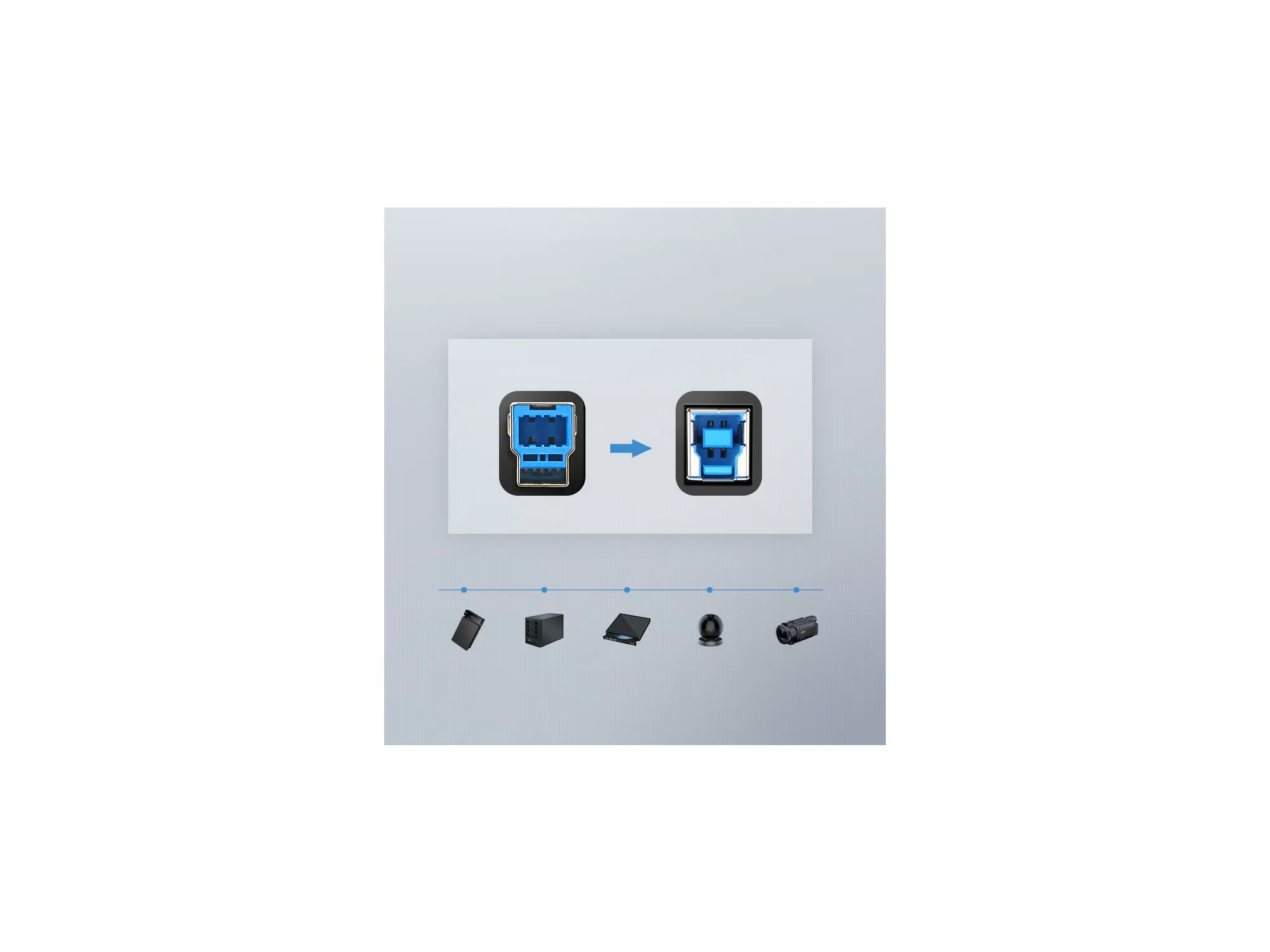 Kabel USB 3.0 na USB-B UGREEN (za printer/skener 10372)-1