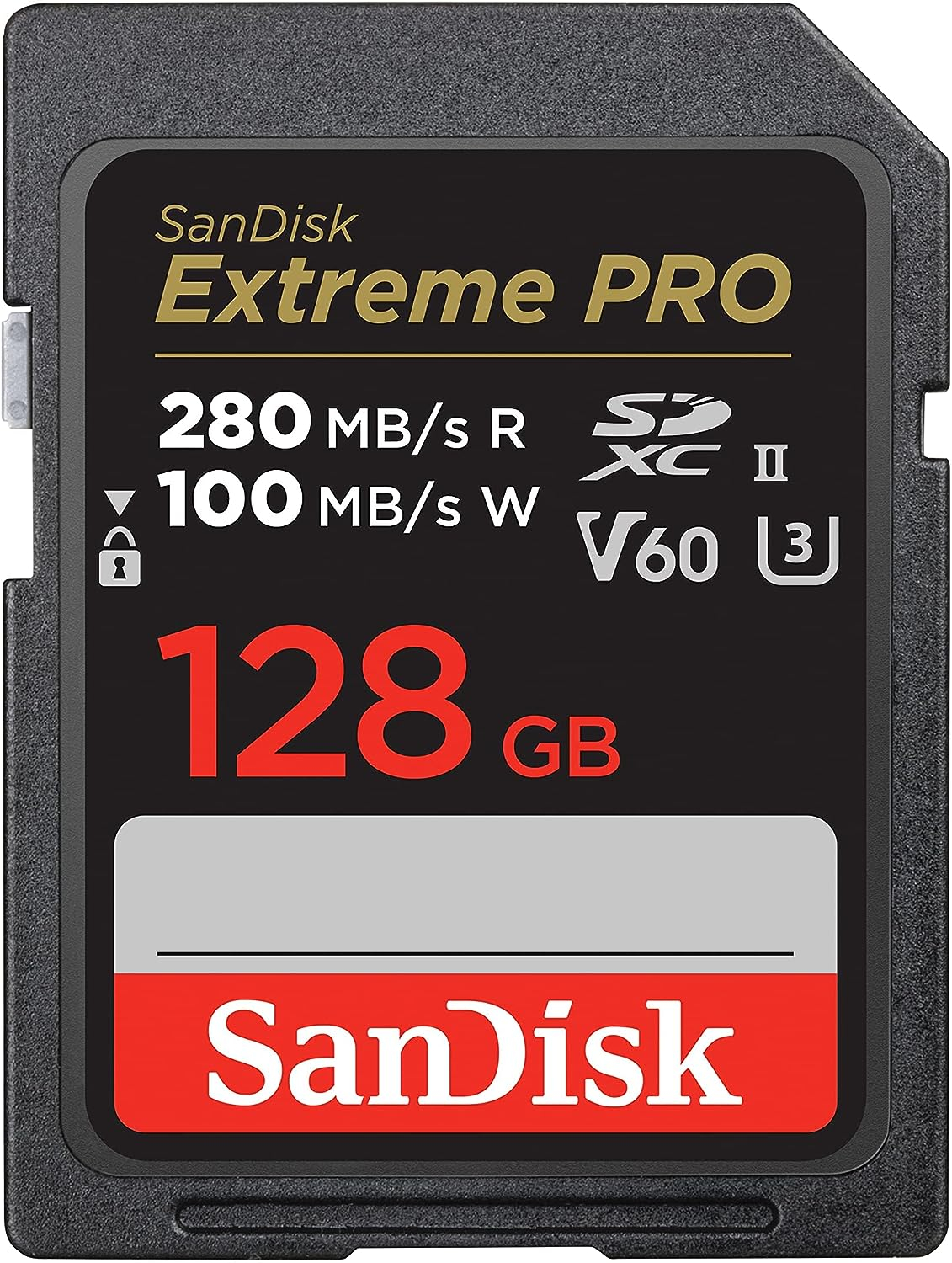 Memorijska kartica SD Extreme PRO V60 UHS-II SanDisk 128 GB (brzina čitanja: 280 MB/s, brzina pisanja: 100 MB/s, V60, C10, UHS-II)-0