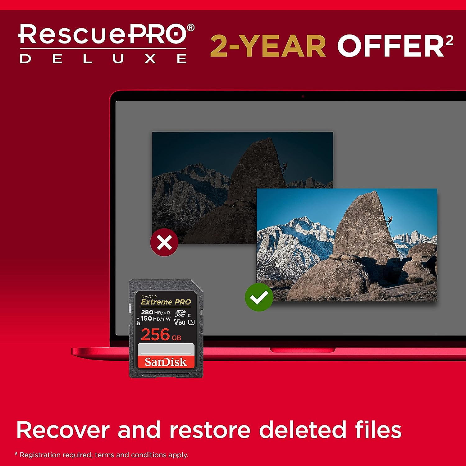 Memorijska kartica SD Extreme PRO V60 UHS-II SanDisk 256 GB (brzina čitanja: 280 MB/s, brzina pisanja: 150 MB/s, V60, C10, UHS-II)-5