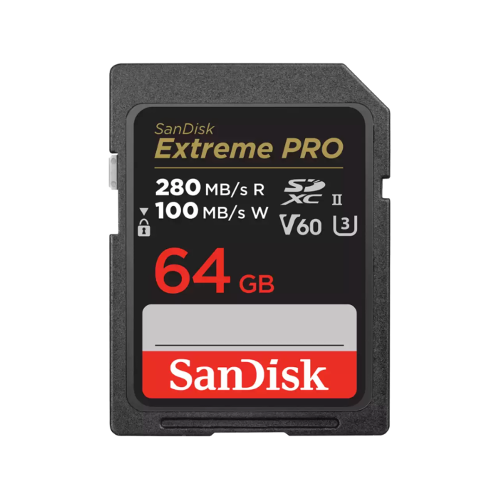 Memorijska kartica SD Extreme PRO V60 UHS-II SanDisk 64 GB (brzina čitanja: 280 MB/s, brzina pisanja: 100 MB/s, V60, C10, UHS-II)-8