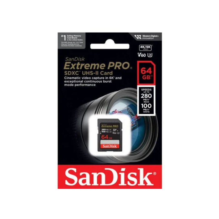 Memorijska kartica SD Extreme PRO V60 UHS-II SanDisk 64 GB (brzina čitanja: 280 MB/s, brzina pisanja: 100 MB/s, V60, C10, UHS-II)-9