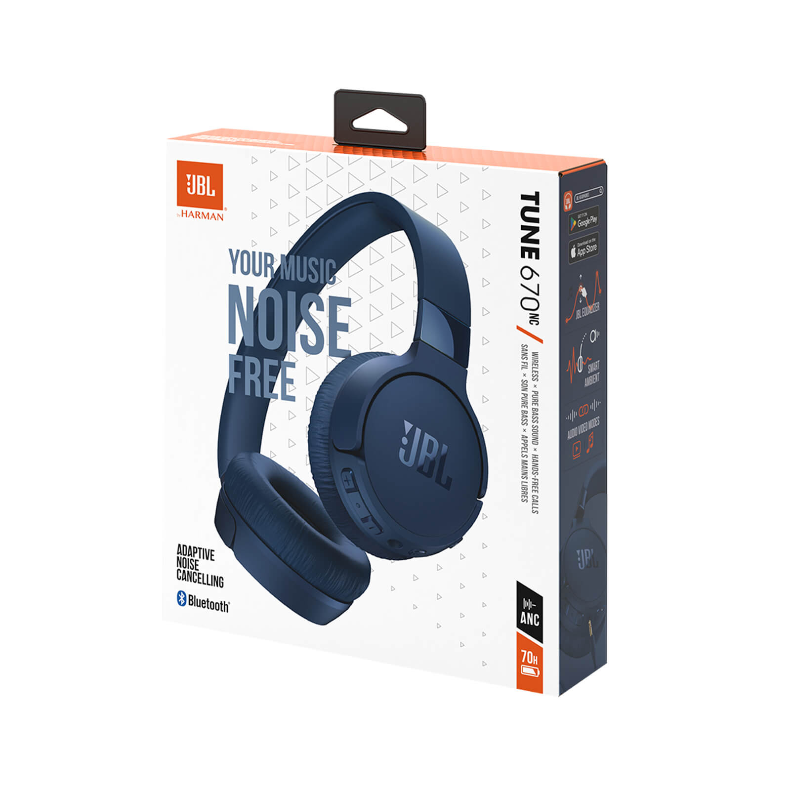 Bežične slušalice JBL Tune 670NC Bluetooth, on-ear, plave-9