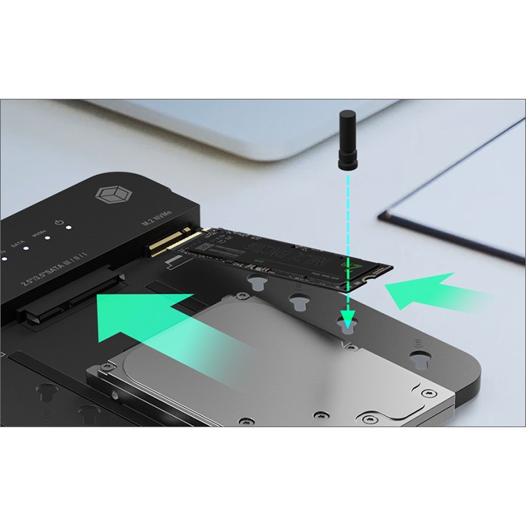 Icybox IB-2915MSCL-C31 "clone & dock" station for M.2 NVME & SATA 2.5”/3.5” SSD/HDD-13