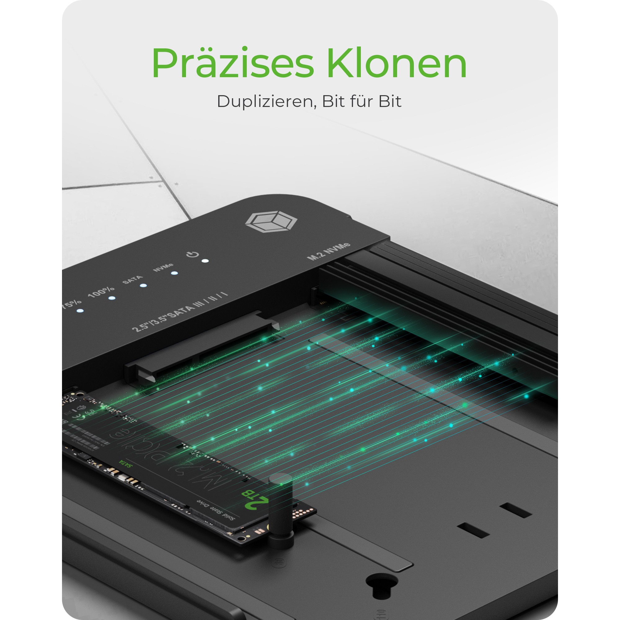 Icybox IB-2915MSCL-C31 "clone & dock" station for M.2 NVME & SATA 2.5”/3.5” SSD/HDD-16
