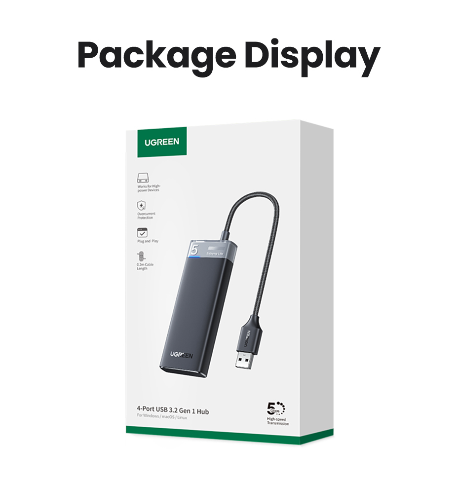 Hub USB 3.0 UGREEN (s 4 porta 5Gbps)-7