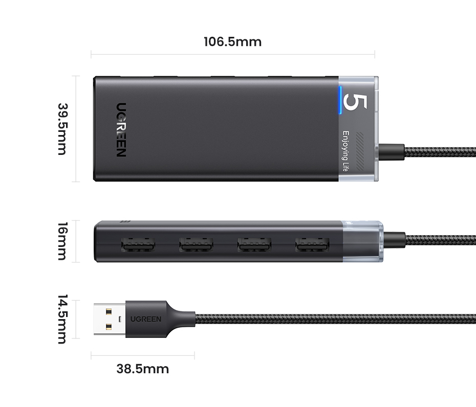 Hub USB 3.0 UGREEN (s 4 porta 5Gbps)-3