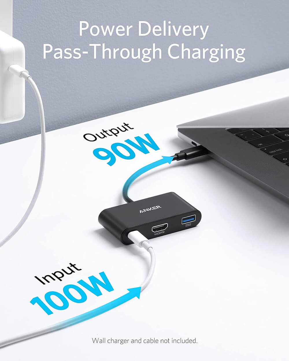 USB-C Hub ANKER PowerExpand 3-u-1 (HDMI 4K, USB-A 5Gbps, 100W PD)-2