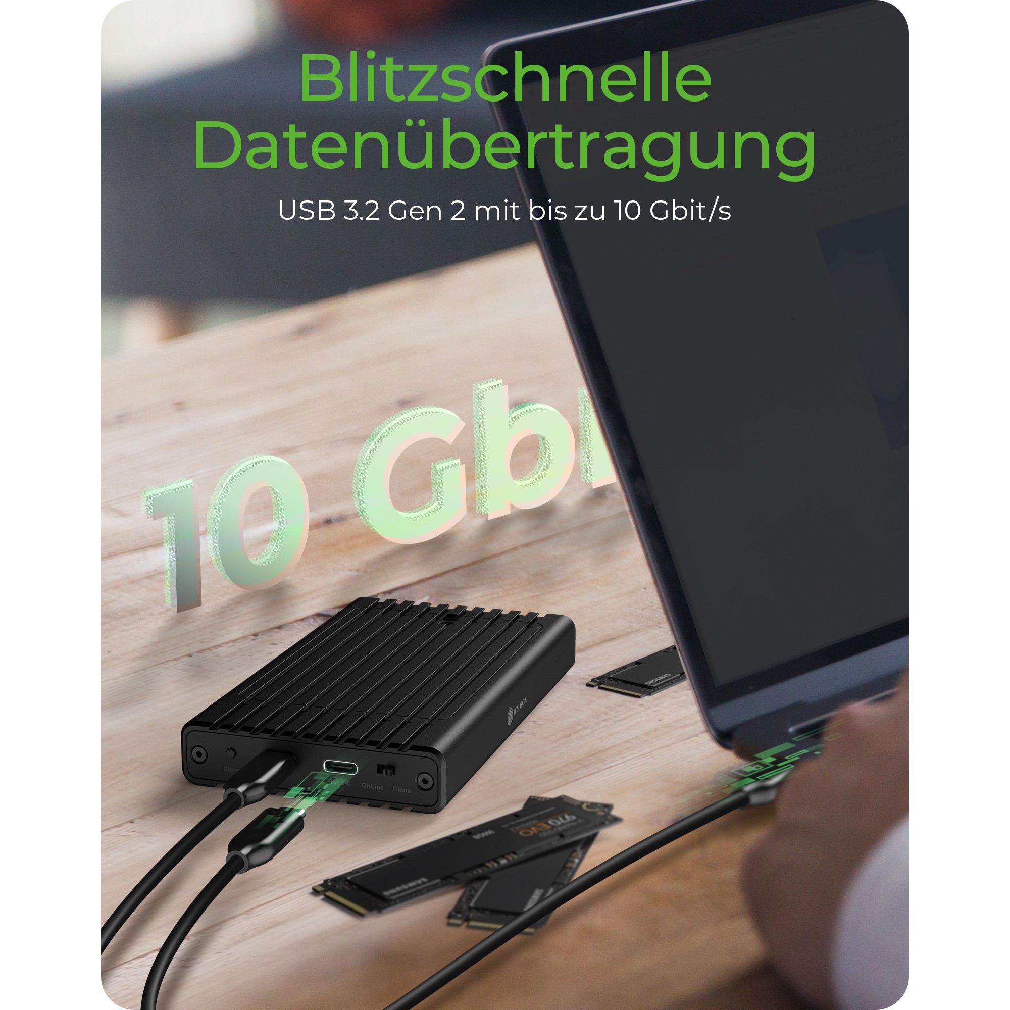 Docking stanica ICY BOX IB-2817MCL-C31 za 2 NVMe SSD-12