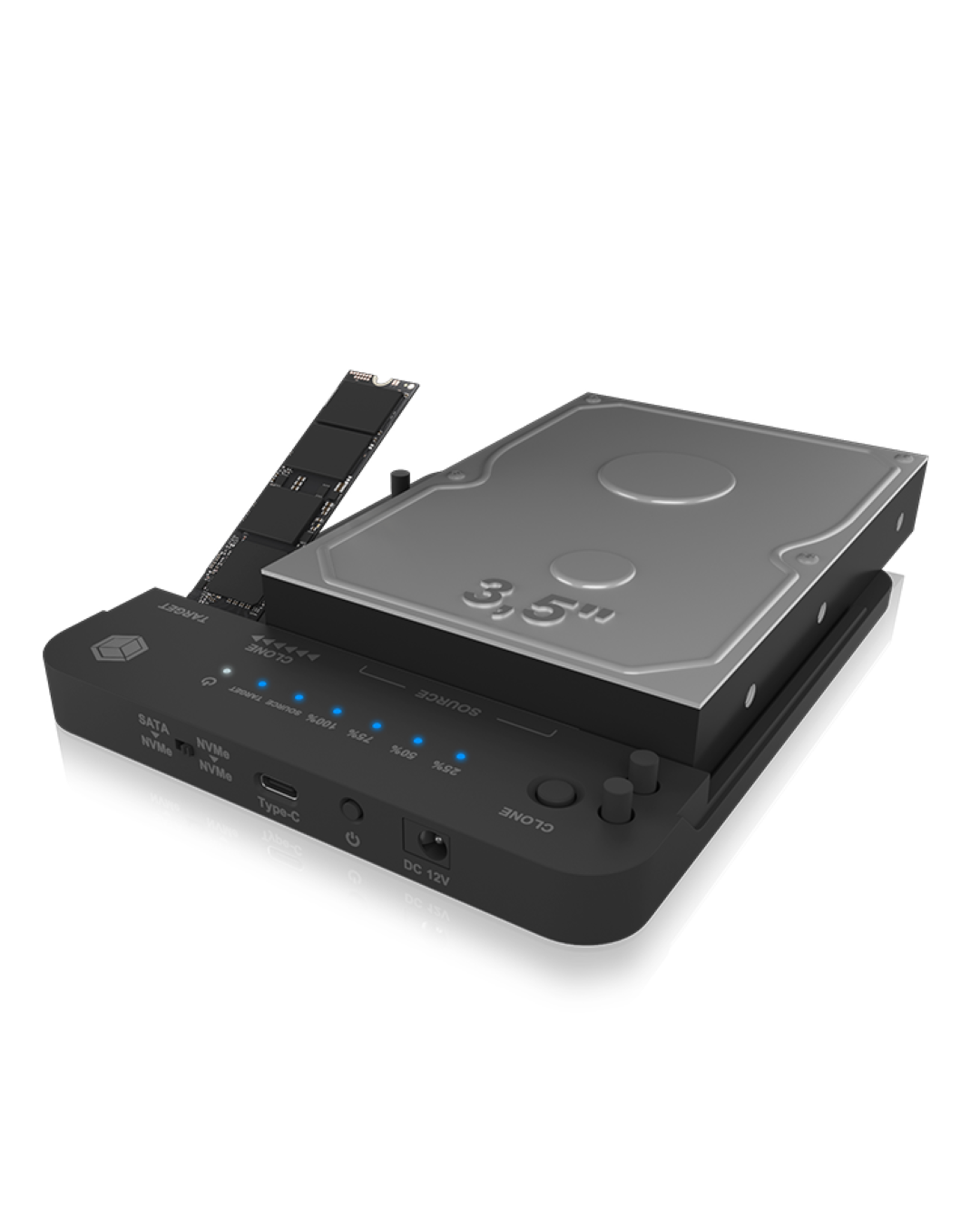 Icybox IB-2913MCL-C31 docking station / case for M2, 2.5" and 3.5" disk cloning-2