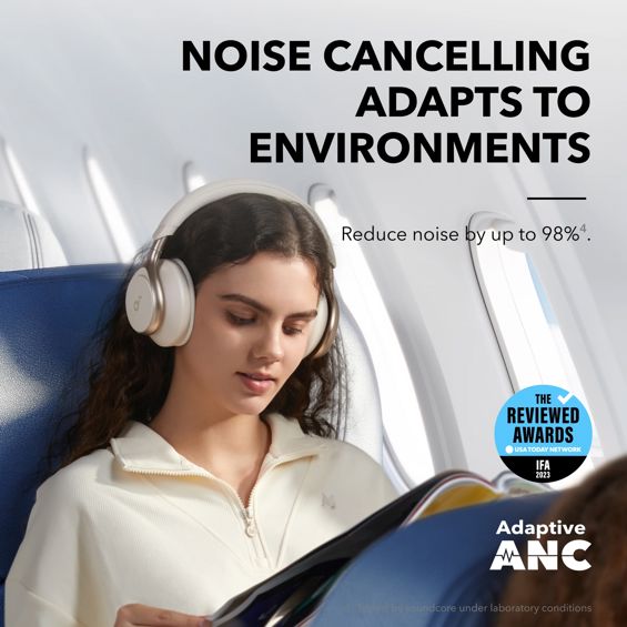 Slušalice ANKER Soundcore Space One (Bluetooth 5.3, ANC, 40 mm, do 55 h, krem)-11