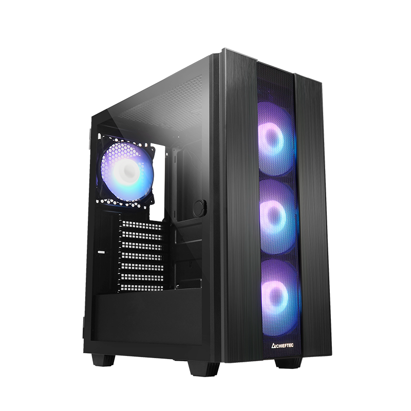 Kućište za računalo CHIEFTEC GS-02B-OP HUNTER 2 (ATX/Micro ATX/mini ITX, A-RGB, USB Type-C, crno)-0