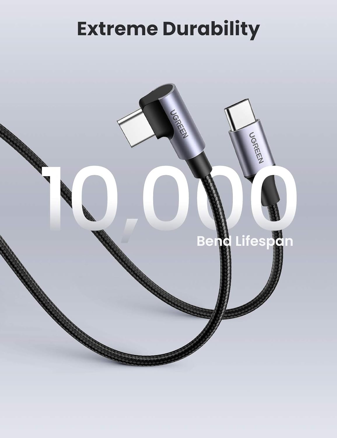 Ugreen USB-C to angled USB-C cable 60W 2M-2