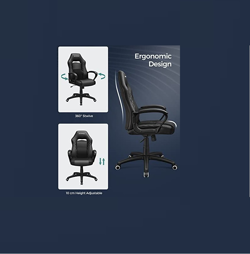 SONGMICS Gaming chair crna OBG38BKV1-1