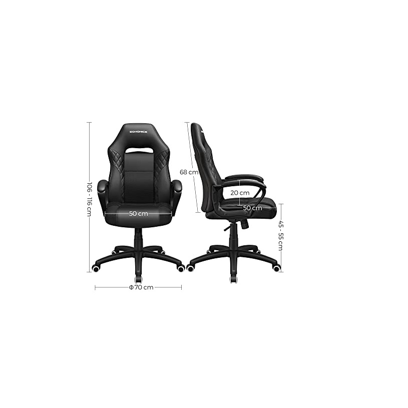 SONGMICS Gaming chair crna OBG38BKV1-2