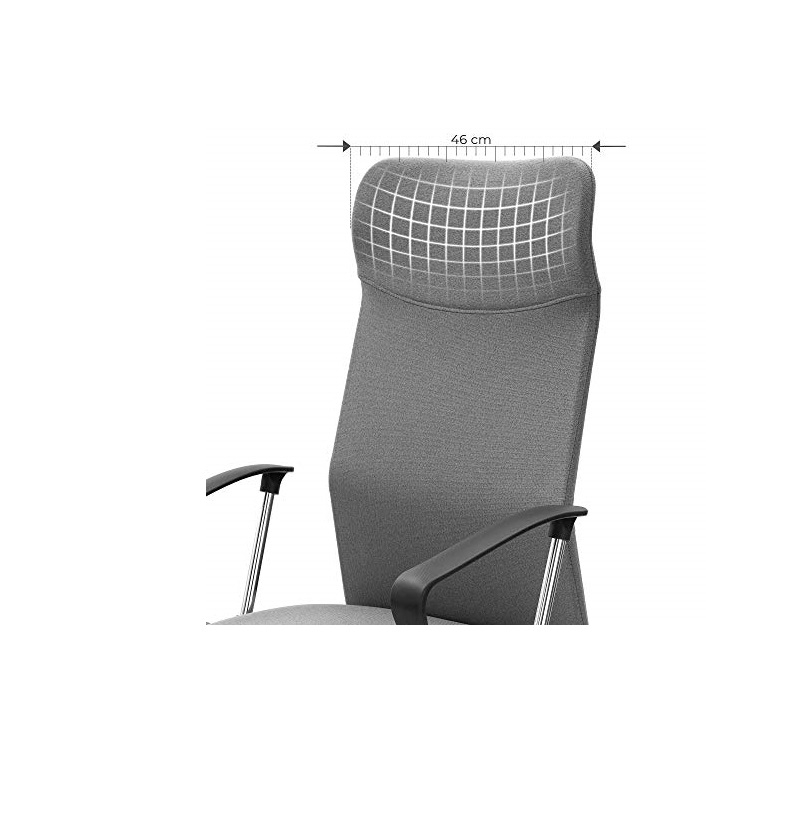 Uredska stolica SONGMICS OBN034G01 siva boja (ergonomska, podesiva visina, do 120 kg)-2