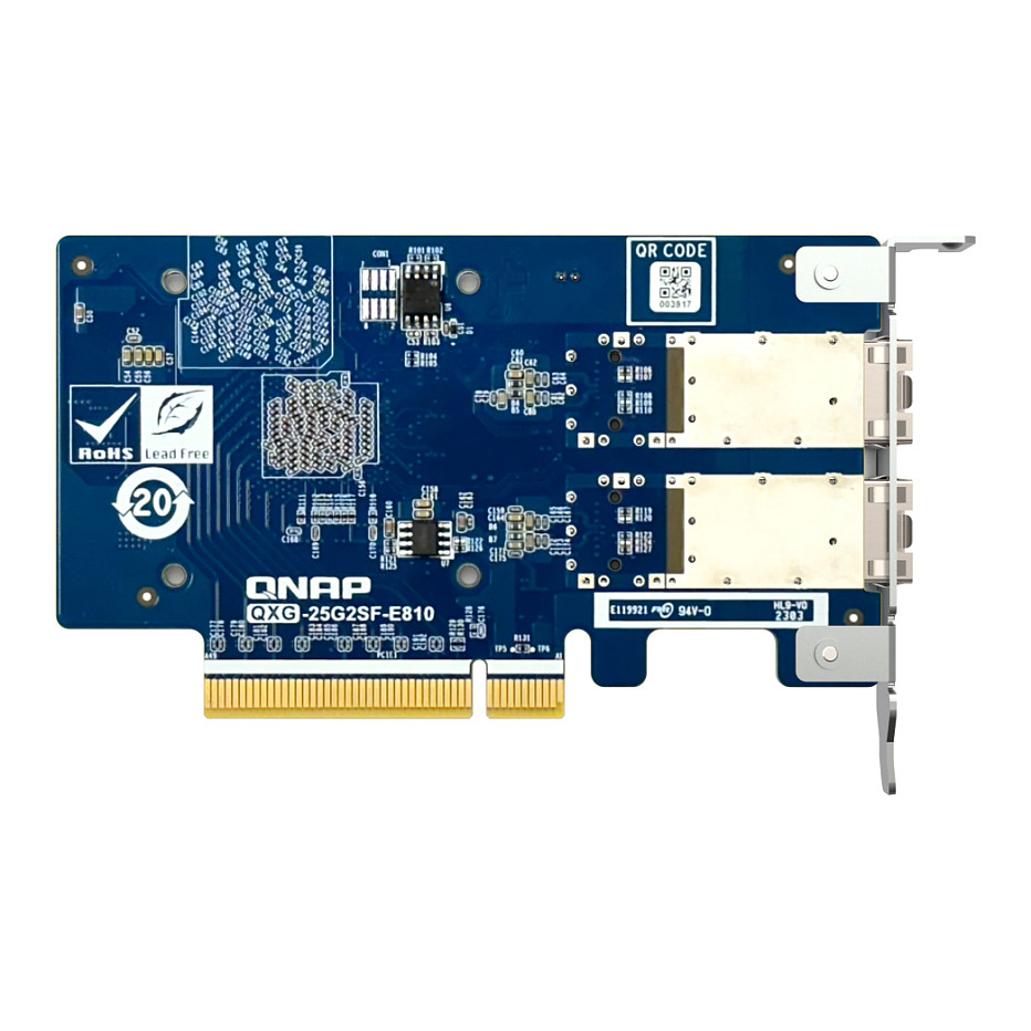 Mrežna kartica QNAP QXG-25G2SF-E810 25GbE dual port (PCIe Gen4, 2 x SFP28, Intel E810-XXVAM2)-10