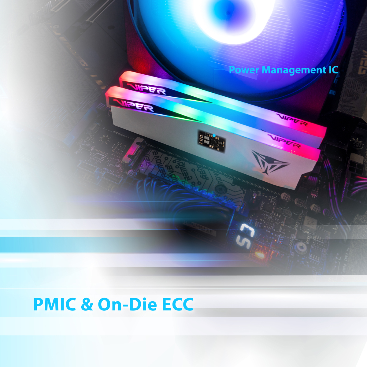 RAM PATRIOT Patriot Viper Elite 5 RGB Kit (ddr5, 32gb kit, 2x16gb, 6200 mhz, cl42, 1.35v)-3