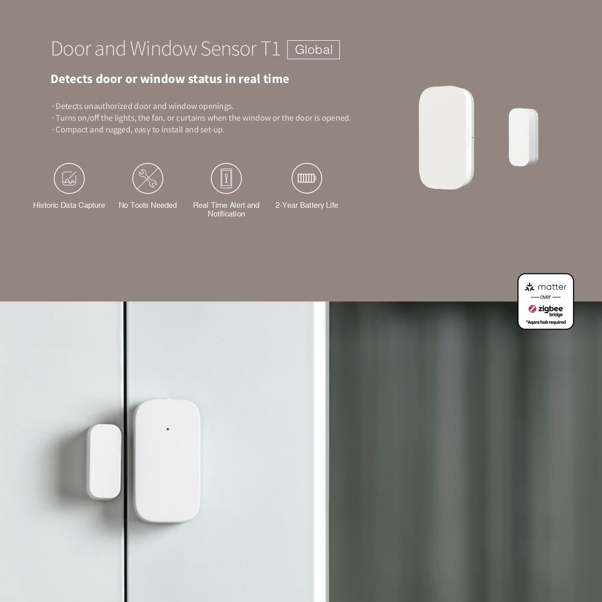 AQARA door and window sensor T1 (DW-S03D) Zigbee 3.0-5