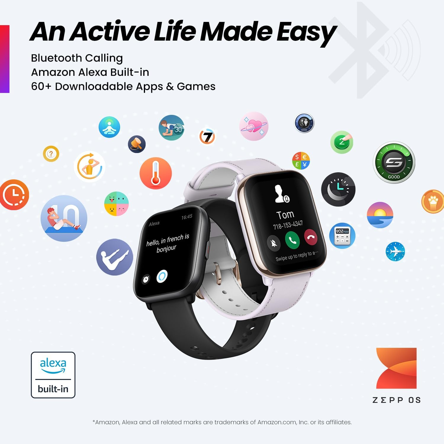Pametni sat AMAZFIT Active 42mm rozi-5