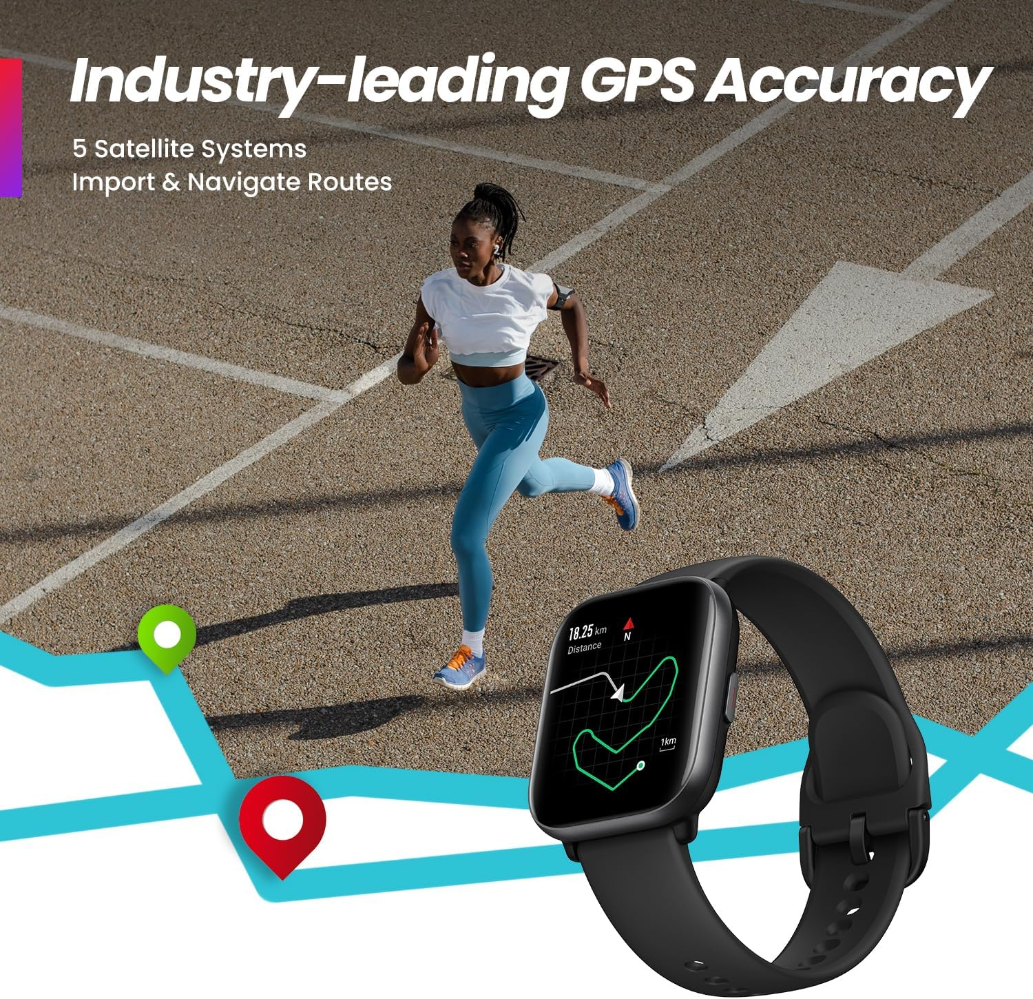 Pametni sat AMAZFIT Active 42mm rozi-1