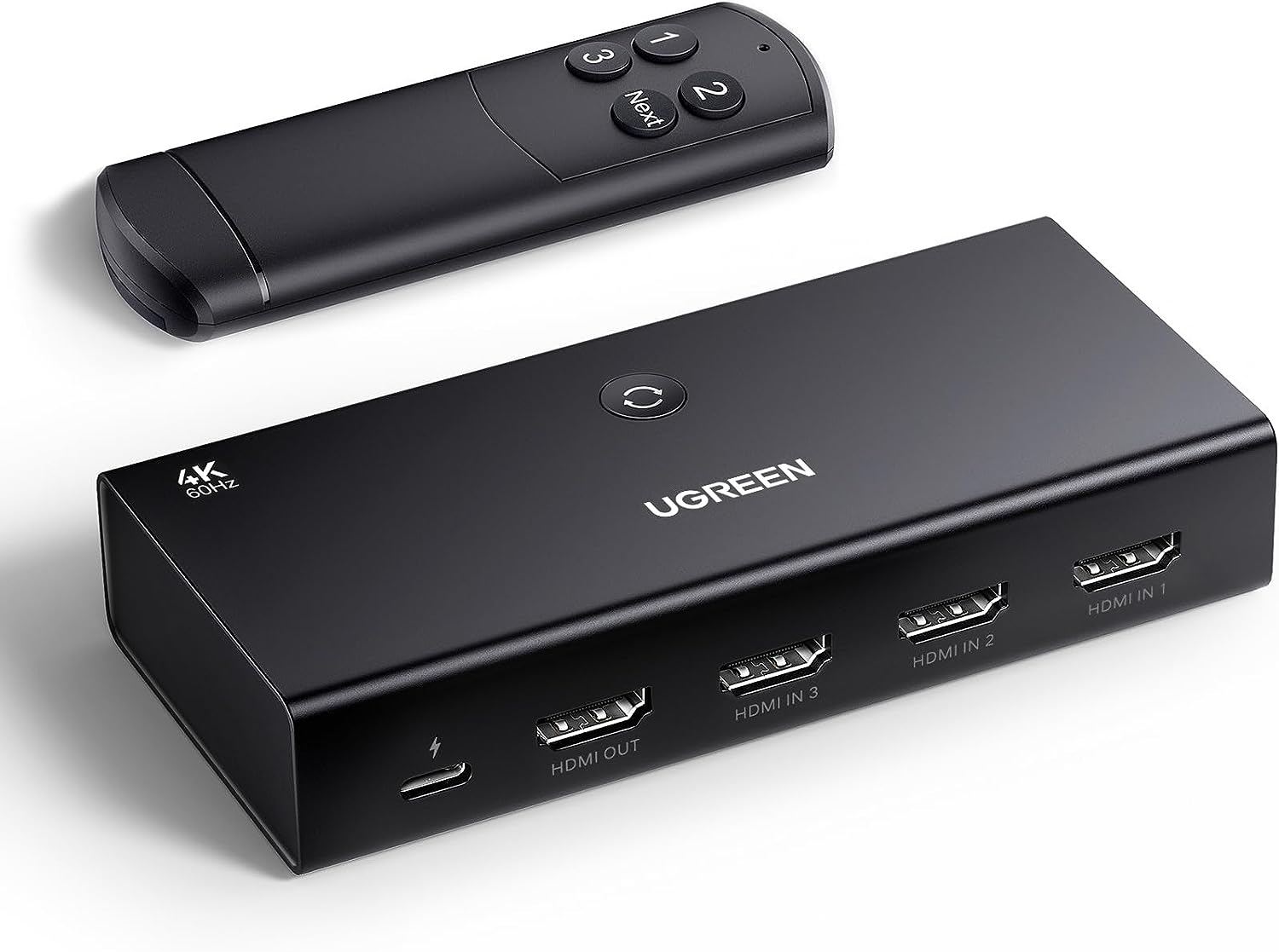 HDMI prekidač UGREEN 4K@60Hz, 3 in 1 splitter with 3D HDR Dolby Atmos support-1