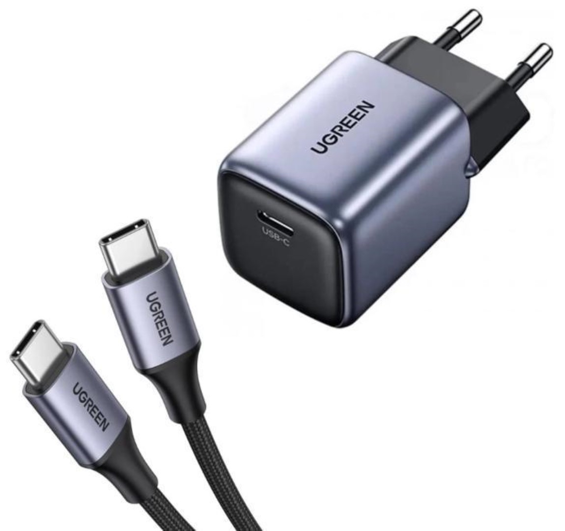 Punjač UGREEN Nexode 30W USB C GaN II s uključenim USB-C 60W 1M kabelom-1