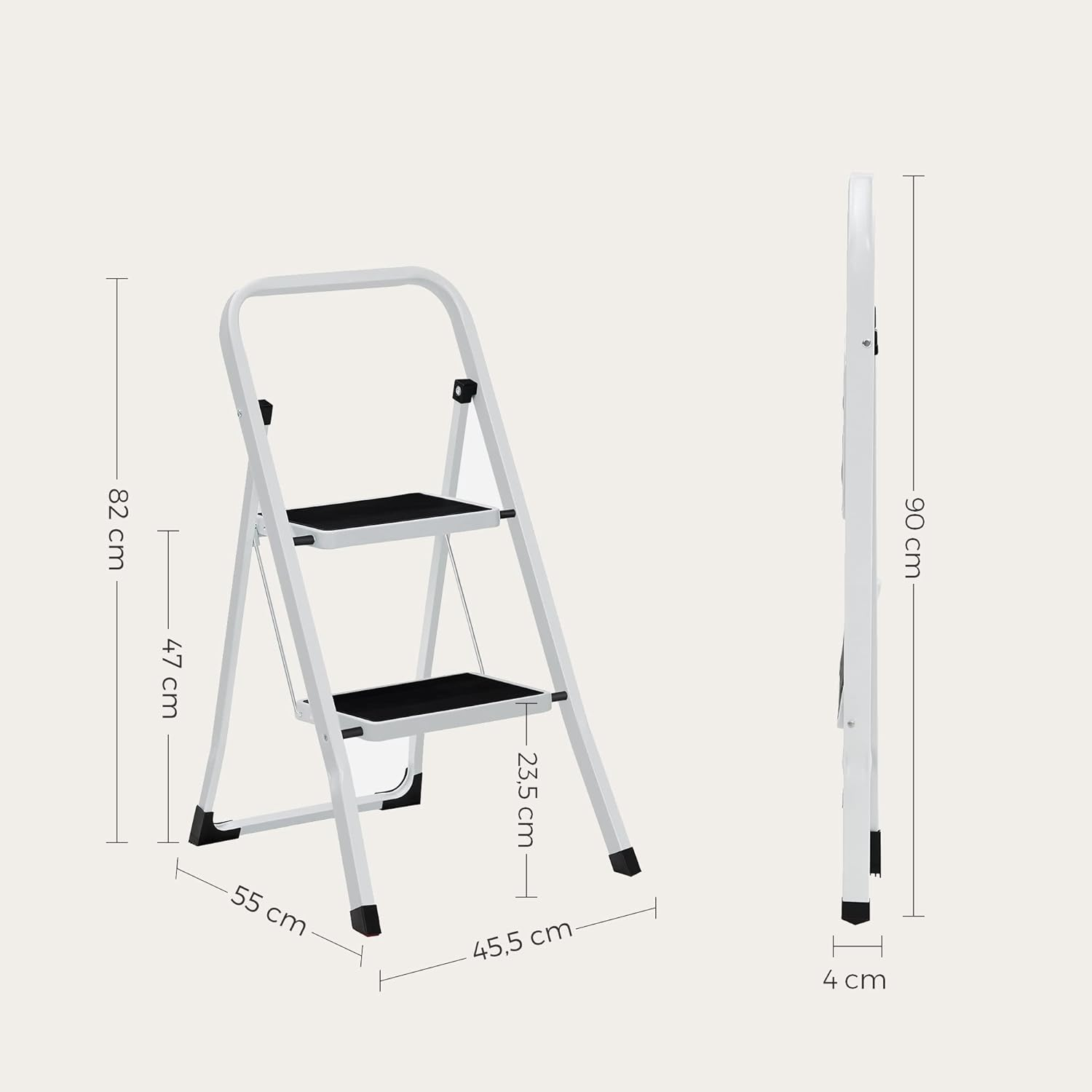 Stopnica SONGMICS GSL12WT 2 stepenice (kapacitet 150 kg)-4