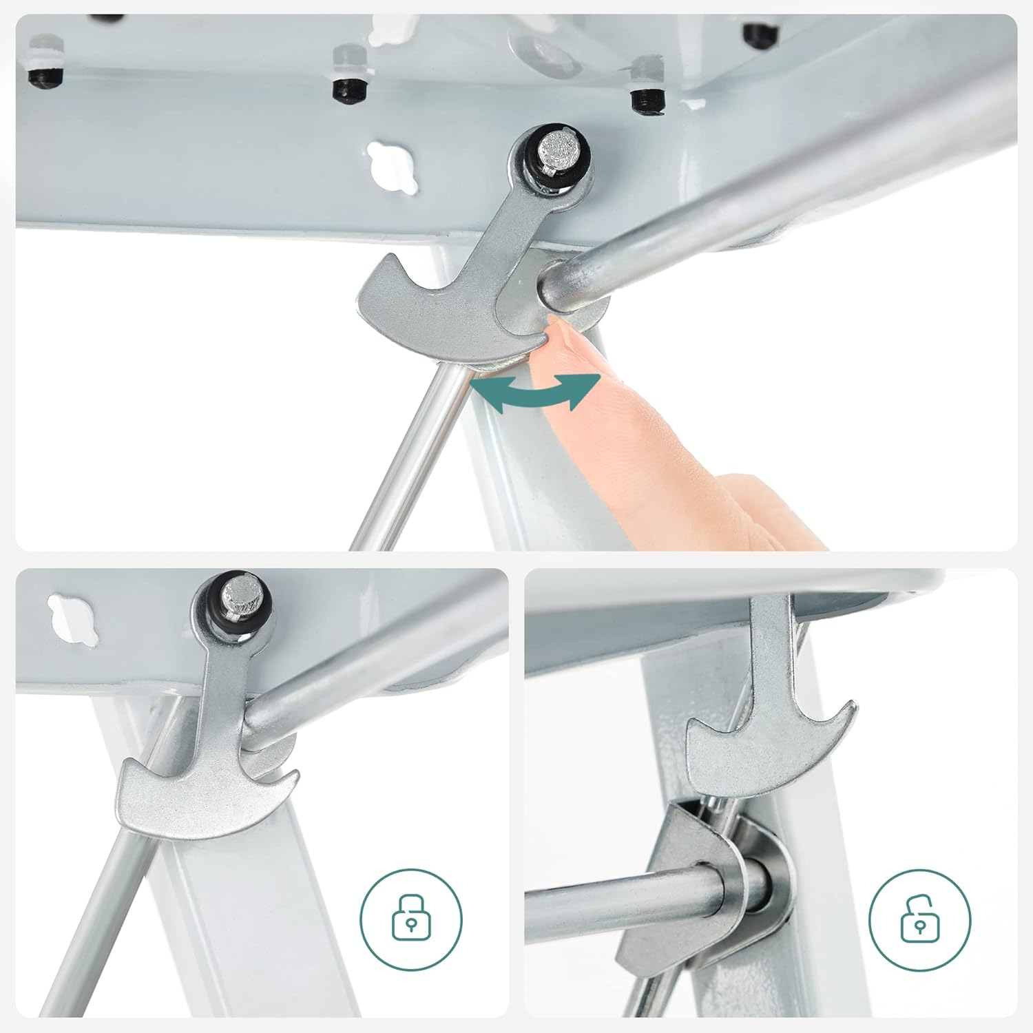 Stopnica SONGMICS GSL12WT 2 stepenice (kapacitet 150 kg)-3