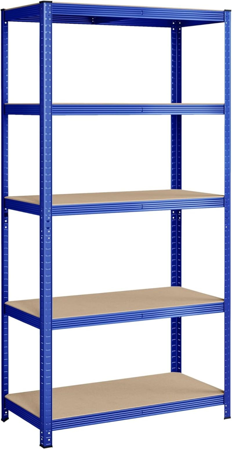 Polica SONGMICS GLR050Q01 200 x 100 x 50 cm smeđa-plava-0