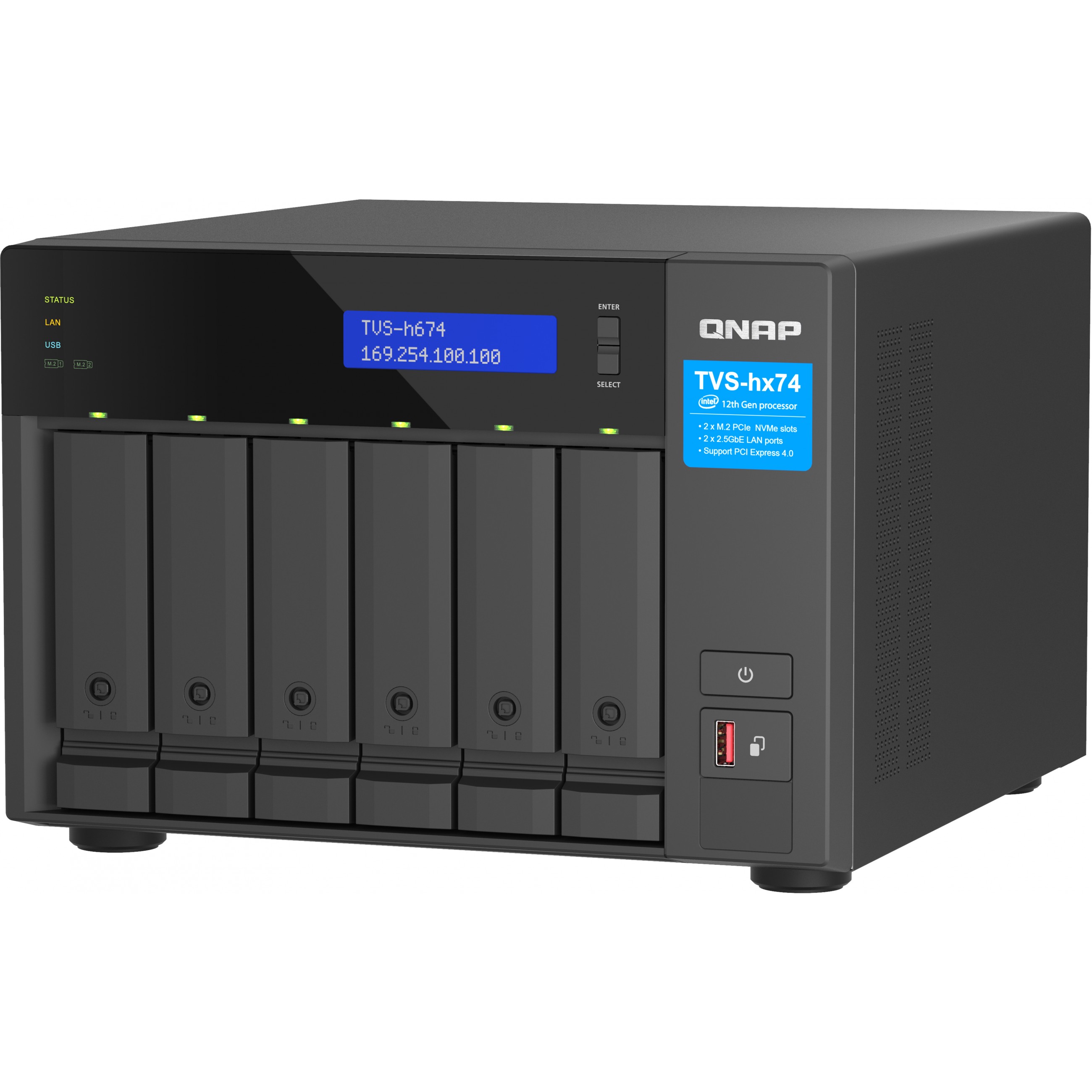 NAS QNAP TVS-h674T 6 diskova, 32GB RAM, 2.5Gb mreža, Thunderbolt-10