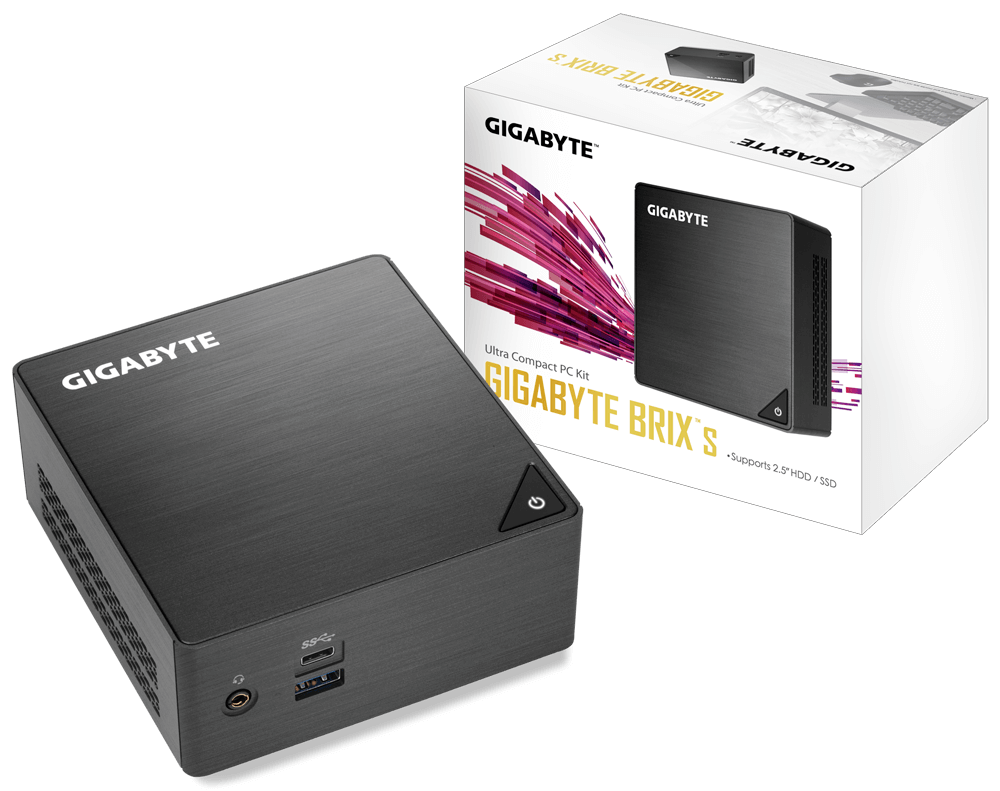 GIGABYTE BRIX Mini-PC NUC J5005, DDR4, SATA, Wi-Fi-0