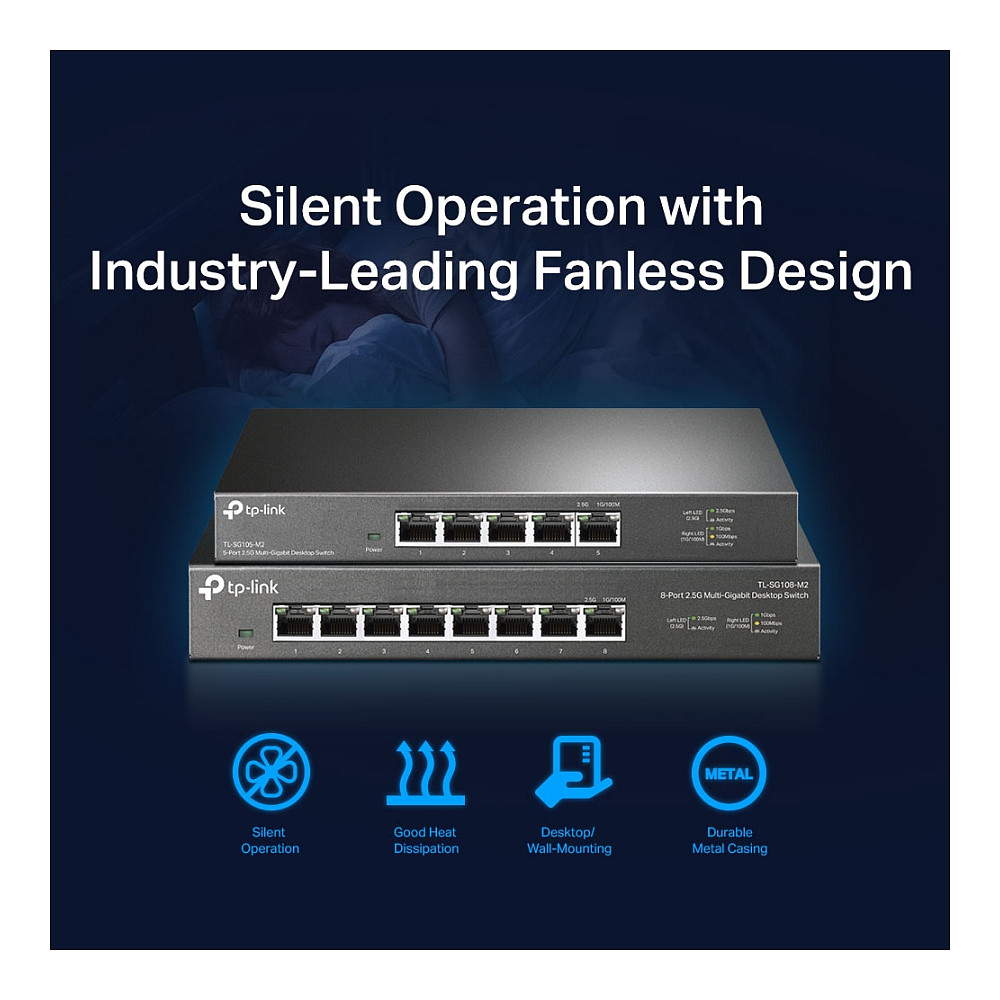 TP-LINK 5 port 2.5G network switch-16