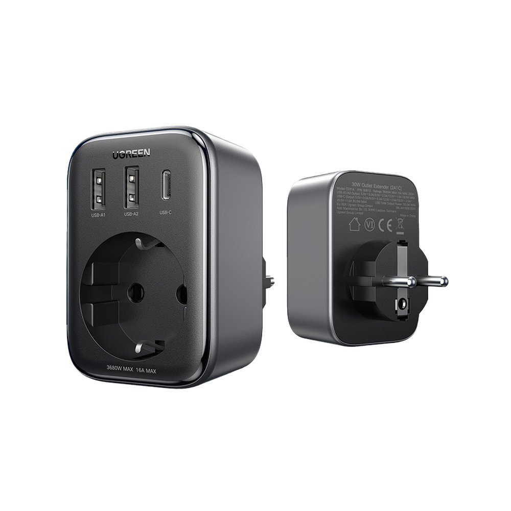 Ugreen Nexode 4in1 USB socket 30W with 2xUSB, 1xUSB-C and Quick Charge
