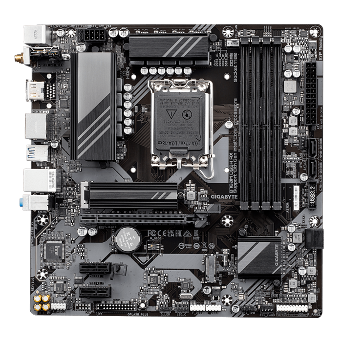 GIGABYTE B760M DS3H AX, DDR5, SATA3, USB3.2Gen2, DP, WiFi 6E, LGA1700 mATX-6