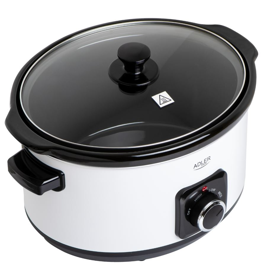 Adler electric slow cooker 5.8L AD6413 white.