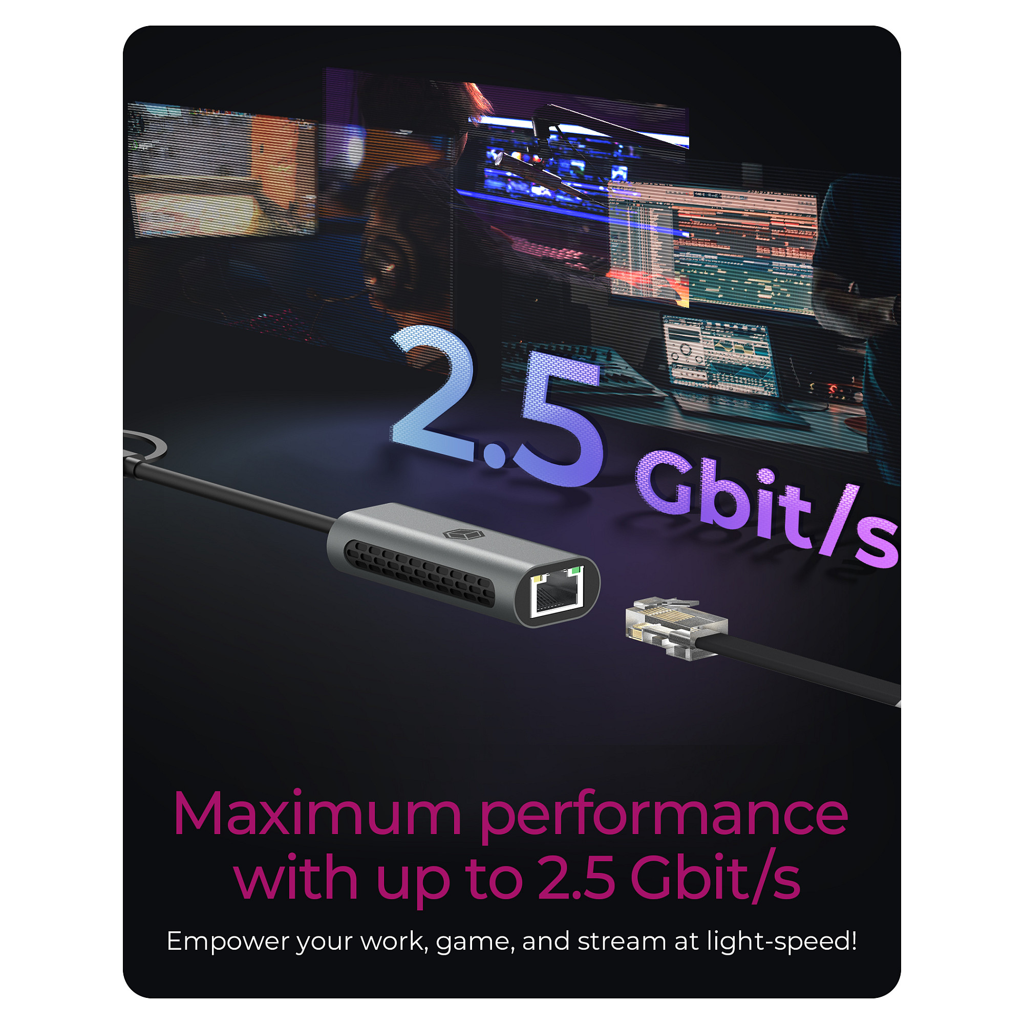 Icybox IB-LAN301-C3 USB-A and USB-C network card/adapter to 2.5 Gbit Ethernet-11