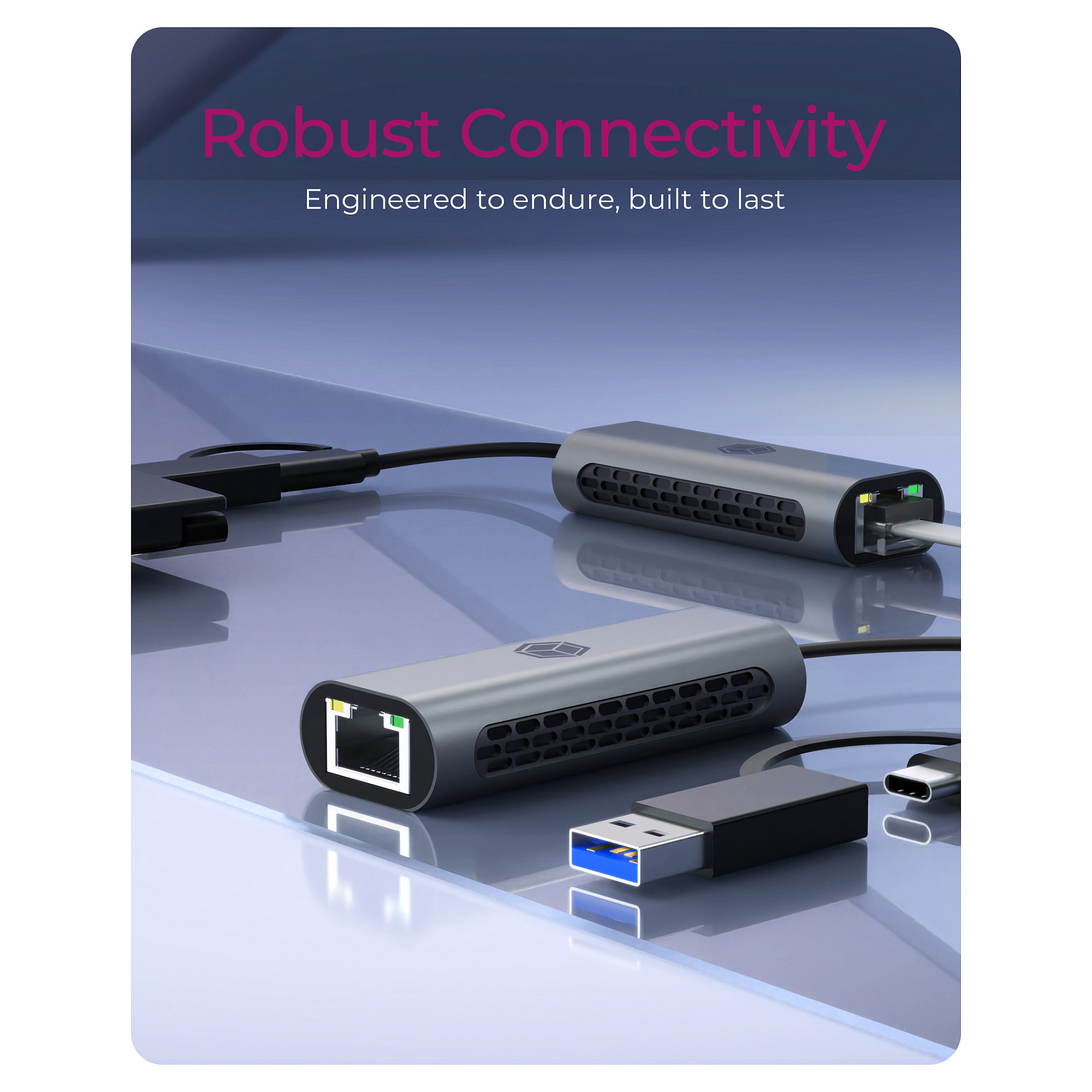 Icybox IB-LAN301-C3 USB-A and USB-C network card/adapter to 2.5 Gbit Ethernet-12