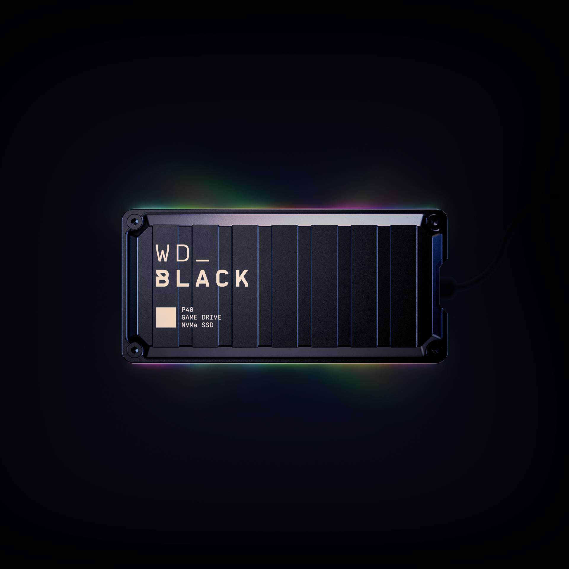 SSD WESTERN DIGITAL 1TB WD_BLACK P40 Game Drive (USB 3.2 Gen2x2, do 2000 MB/s, RGB osvjetljenje, kompatibilan s PS5, Xbox Series X|S, PS4, Xbox One, Windows 10, 8.1, macOS 10.11+)-3