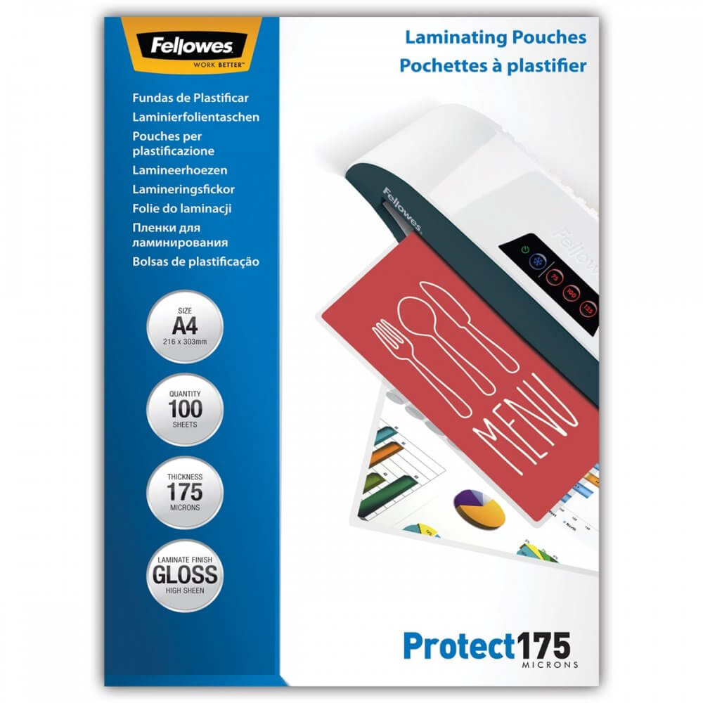 Fellowes A4 džepovi za laminiranje, 175 mikrona, 100 komada