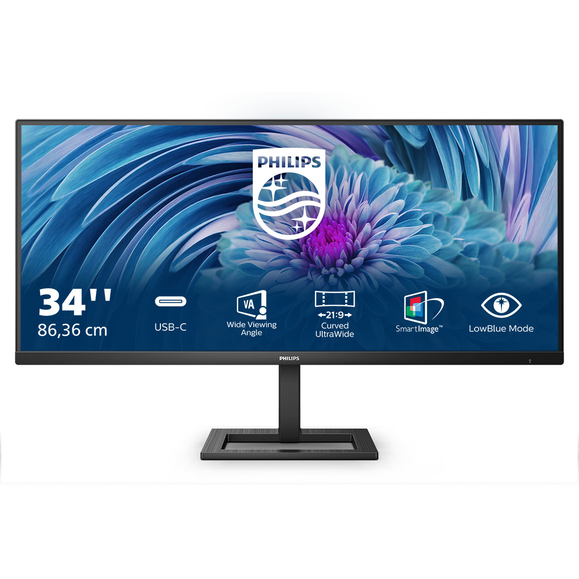 Monitor PHILIPS 346E2LAE 34" UltraWide (3440x1440, 100Hz, VA, 4ms, 40001, 300cd/m²)-13