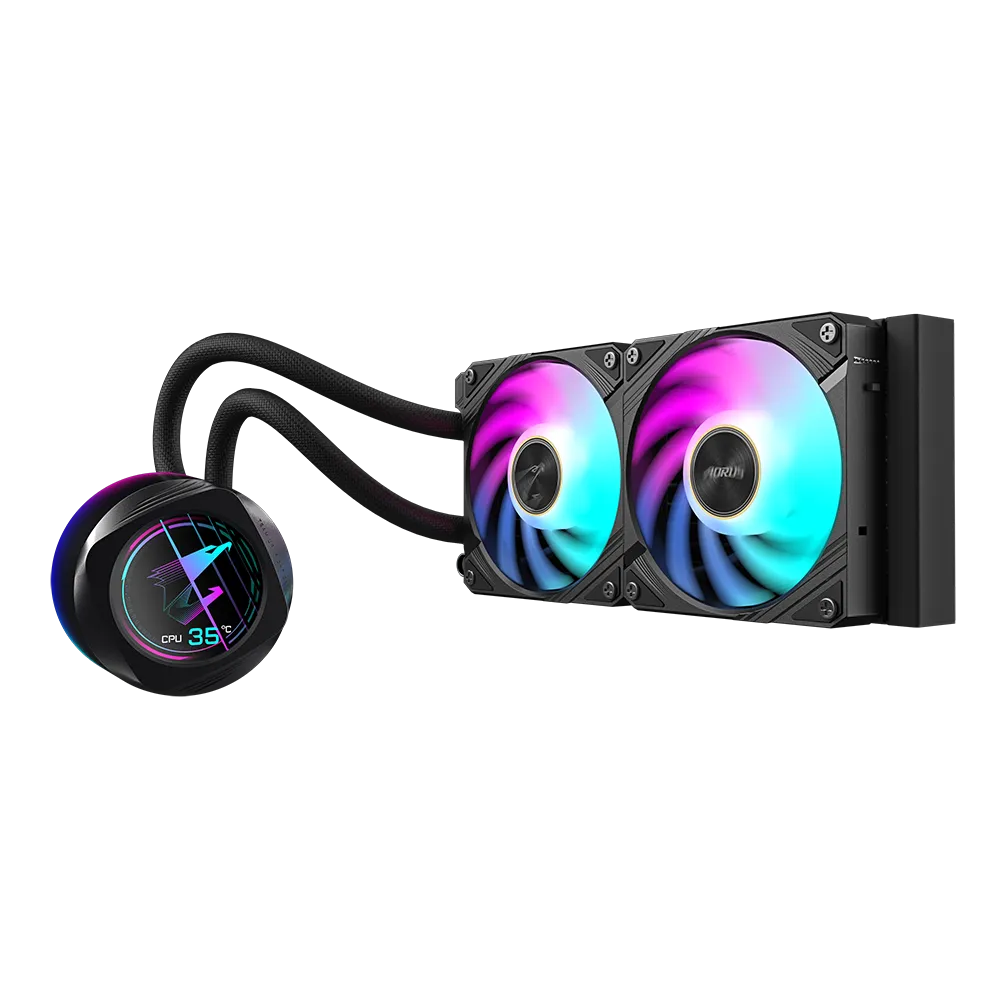 Vodeno hlađenje GIGABYTE AORUS WATERFORCE X II 240 za INTEL/AMD procesore (2 x 120mm ARGB ventilatori, 800~2400 RPM, protok zraka do 72 CFM)-0