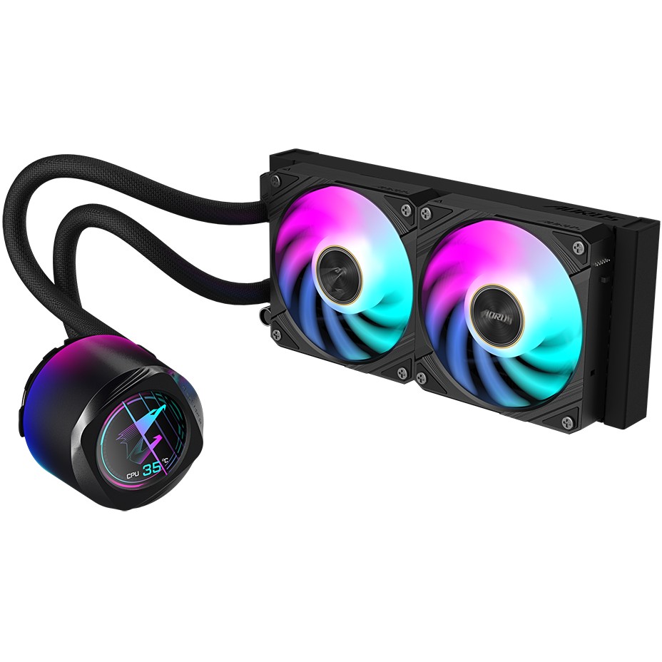 Vodeno hlađenje GIGABYTE AORUS WATERFORCE X II 240 za INTEL/AMD procesore (2 x 120mm ARGB ventilatori, 800~2400 RPM, protok zraka do 72 CFM)-4