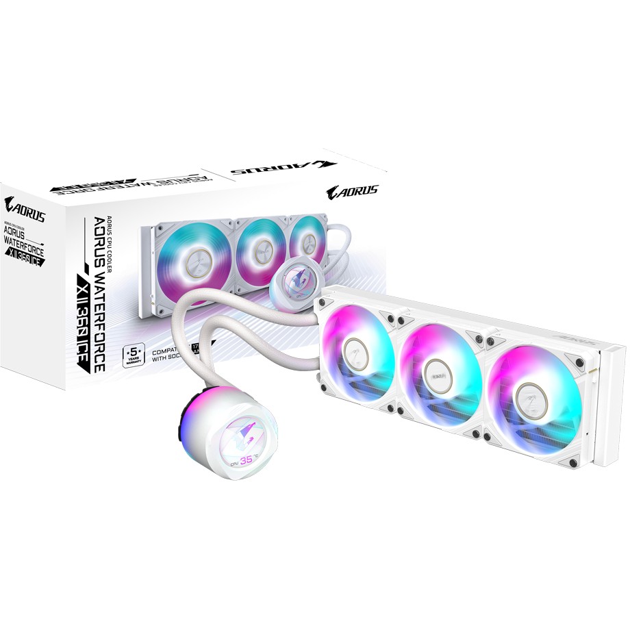 GIGABYTE AORUS WATERFORCE X II 360 ICE water cooling for INTEL/AMD processors-2