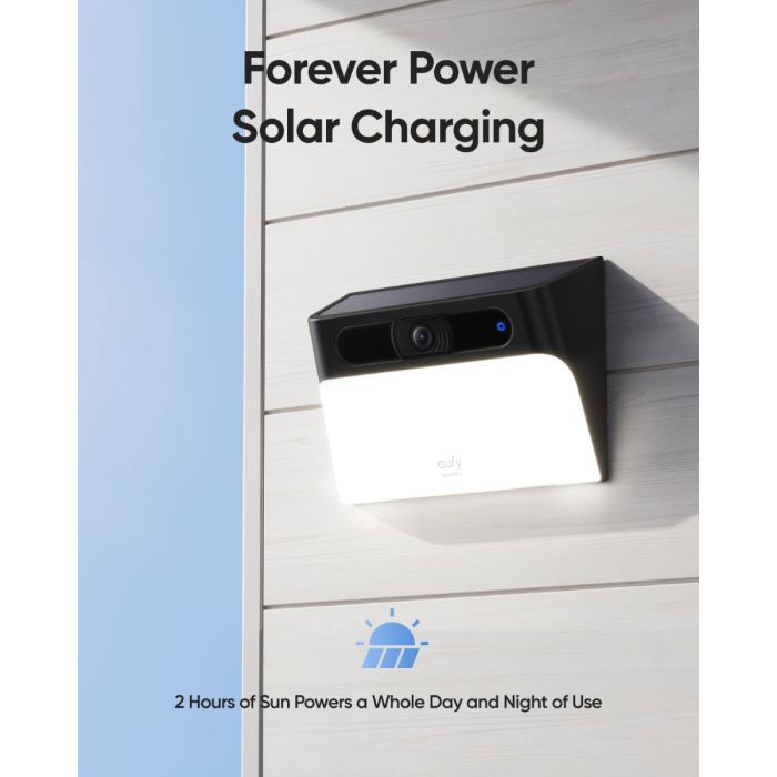 Solarna vanjska kamera s ugrađenom svjetiljkom ANKER Eufy Security S120 (2K HD, bežična, detekcija pokreta, dvosmjerna audio komunikacija, 300 lumena)-9