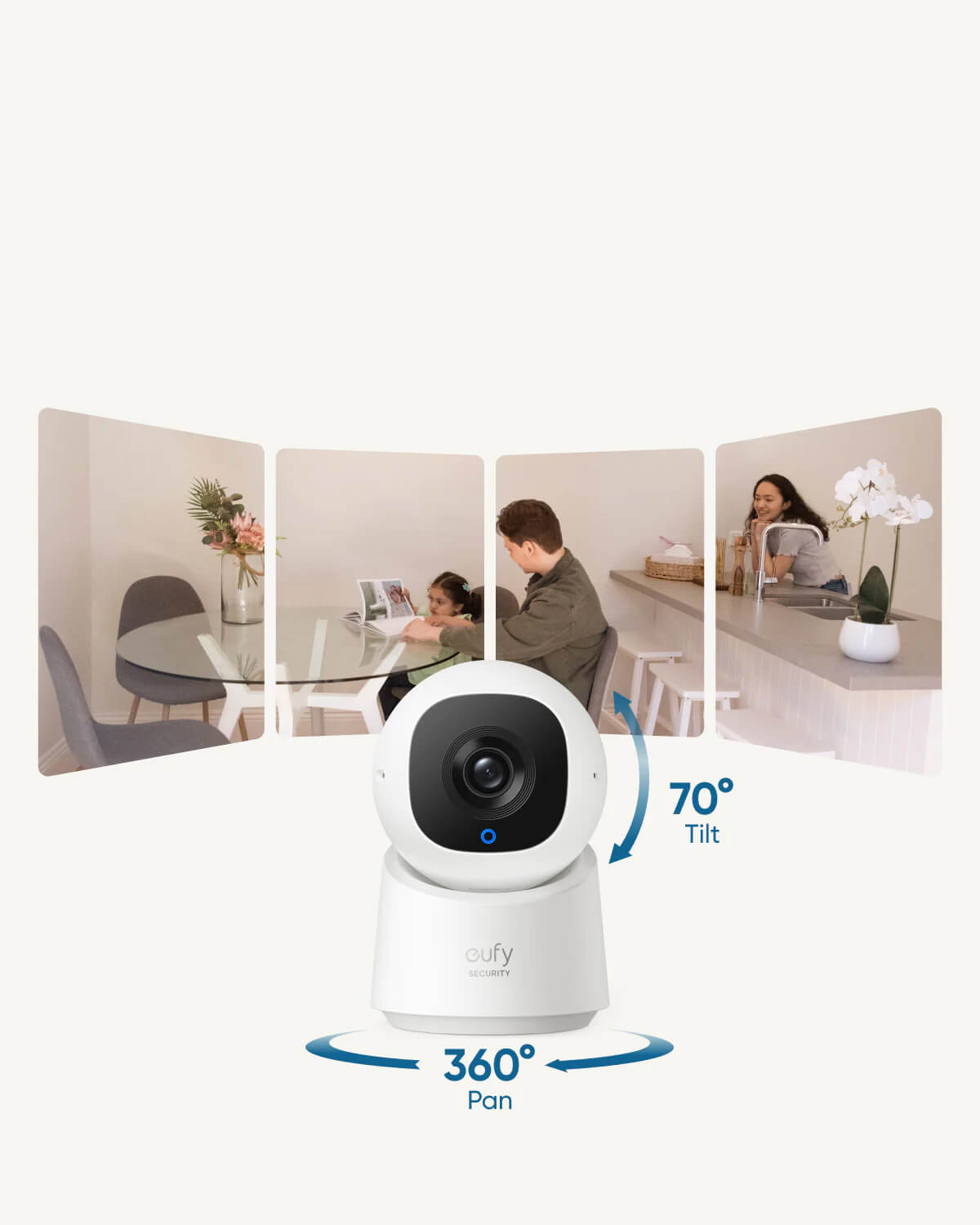 Sigurnosna kamera ANKER Eufy Security C220 (2K rezolucija, 360° panoramski pogled, praćenje i detekcija pokreta s AI, dvosmjerna audio komunikacija)-1