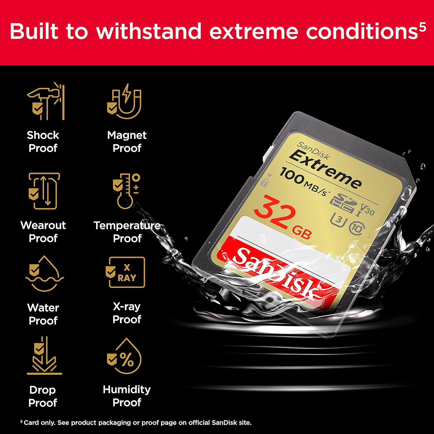 Memorijska kartica SANDISK Extreme PLUS 32GB SDHC, 100MB/s i 60MB/s čitanje/pisanje, UHS-I, Class 10, U3, V30-0
